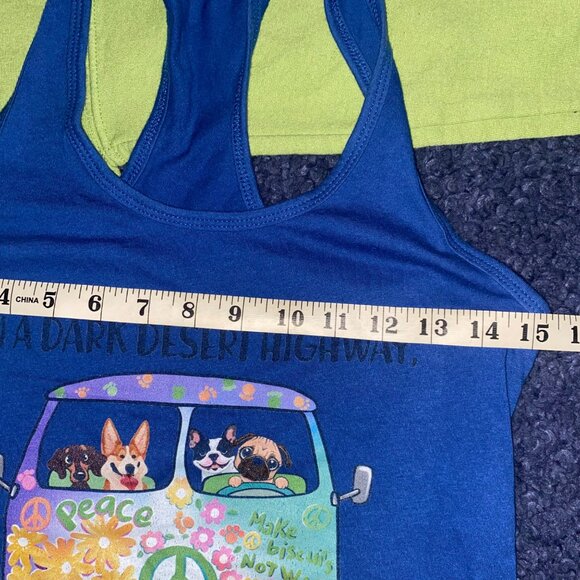 Old Lovers Hippie Music Sweatshirt Dog Hippie Van Racerback Top Peace Rainbow - Picture 9 of 10